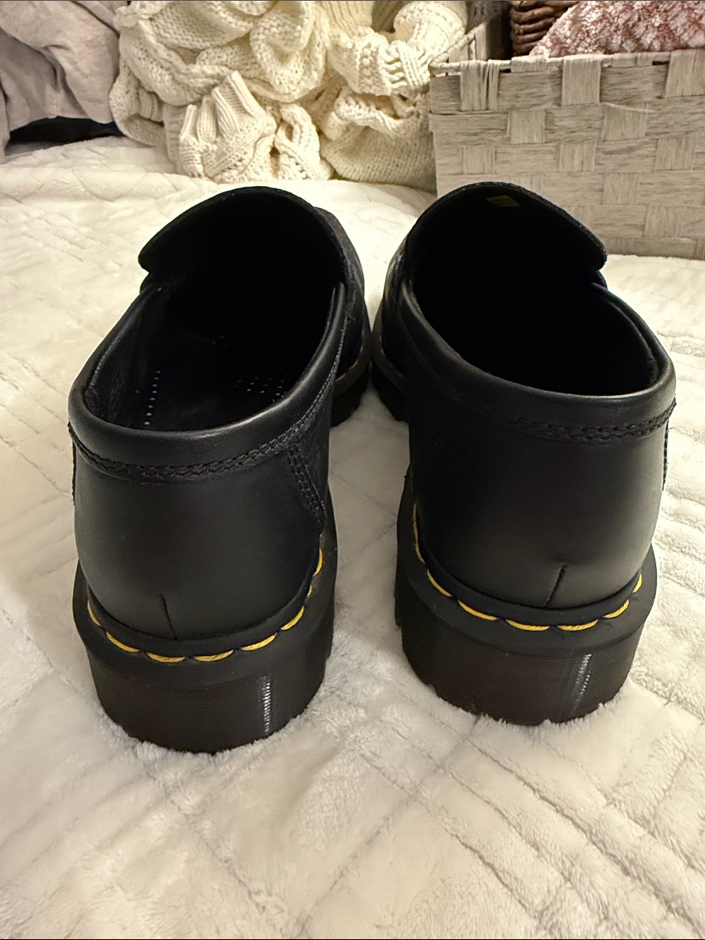 Limited Edition Dr. Martens Penton Bex Square Toe Hair-On Leather Loafers (sz10) - Picture 7 of 8